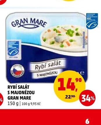 Rybí salát s majonézou Gran Mare