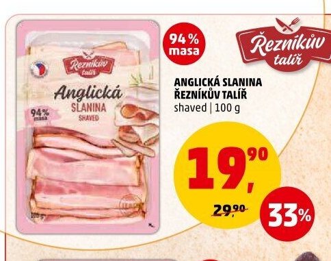 ANGLICKÁ SLANINA ŘEZNÍKŮV TALÍŘ