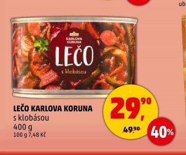 LEČO KARLOVA KORUNA s klobásou