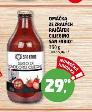Omáčka ze zralých rajčátek Ciliegino San Fabio