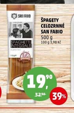 Špagety celozrnné San Fabio
