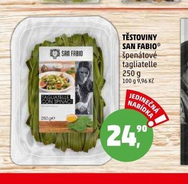 Těstoviny San Fabio špenátové tagliatelle