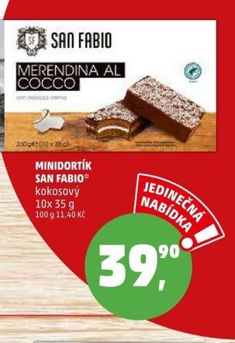 MINIDORTÍK SAN FABIO kokosový