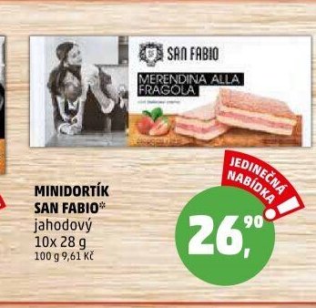 MINIDORTÍK SAN FABIO jahodový