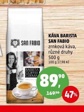 KÁVA BARISTA SAN FABIO