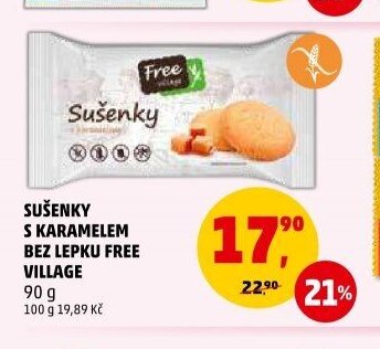 SUŠENKY S KARAMELEM BEZ LEPKU FREE VILLAGE