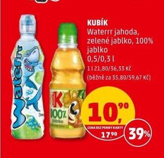 Kubík Waterr jahoda, zelené jablko 0,5/0,3 l
