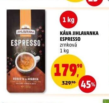 Káva Jihlavanka Espresso zrnková 1 kg