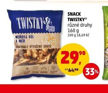 Snack Twistky různé druhy 160 g