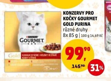 Konzervy pro kočky Gourmet Gold Purina