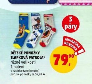 Dětské ponožky Tlapková patrola