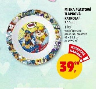 Miska plastová Tlapková patrola