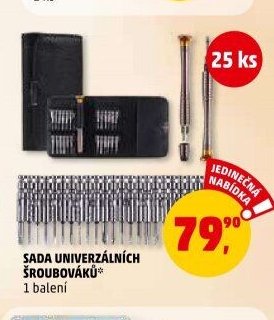 SADA UNIVERZÁLNÍCH ŠROUBOVÁKŮ