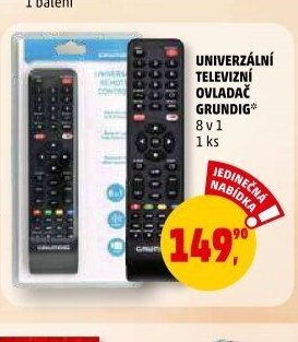 UNIVERZÁLNÍ TELEVIZNÍ OVLADAČ GRUNDIG 8 v 1