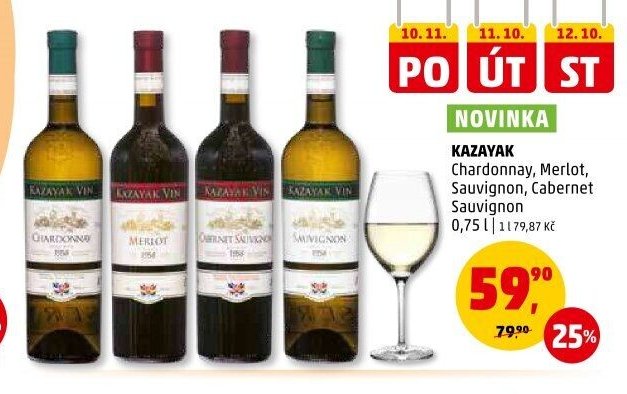 KAZAYAK Chardonnay, Merlot, Sauvignon, Cabernet Sauvignon 0,75 l