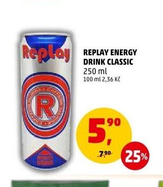 REPLAY ENERGY DRINK CLASSIC 250 ml