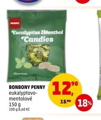 BONBONY PENNY eukalyptovo-mentolové 150 g