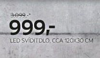 LED SVÍTIDLO, CCA 120X30 CM