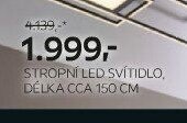 STROPNÍ LED SVÍTIDLO, DÉLKA CCA 150 CM