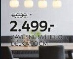 ZÁVĚSNÉ SVÍTIDLO, DÉLKA 90 CM