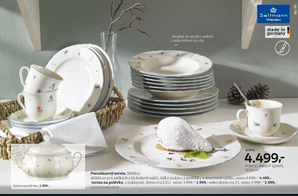 Porcelánový servis, 30dílný