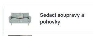 Sedací soupravy a pohovky