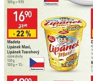 Madeta Lipánek Maxi, Lipánek Tvarohový