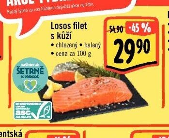 Losos filet s kůží
