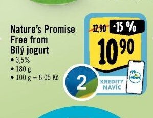 Nature's Promise Free from Bílý jogurt