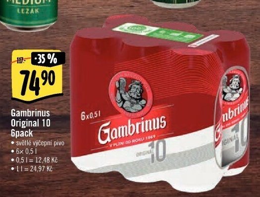 Gambrinus Original 10 6pack