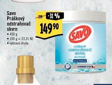Savo Práškový odstraňovač skvrn