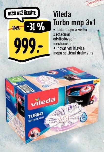 Vileda Turbo mop 3v1