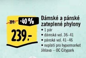 Dámské a pánské zateplené phylony