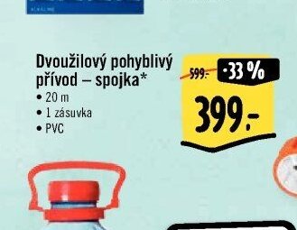 Dvoužilový pohyblivý přívod – spojka