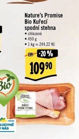 Nature's Promise Bio Kuřecí spodní stehna