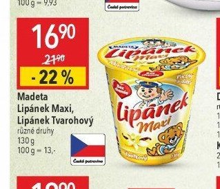 Madeta Lipánek Maxi, Lipánek Tvarohový