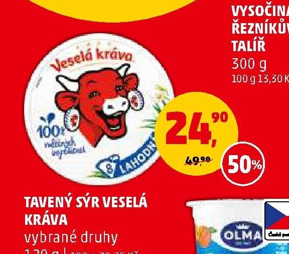 Tavený sýr Veselá kráva