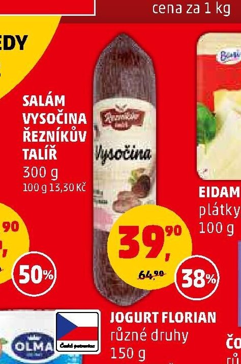 Salám Vysočina Řezníkův talíř