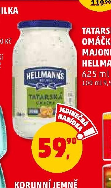 Tatarská omáčka, majonéza Hellmann's