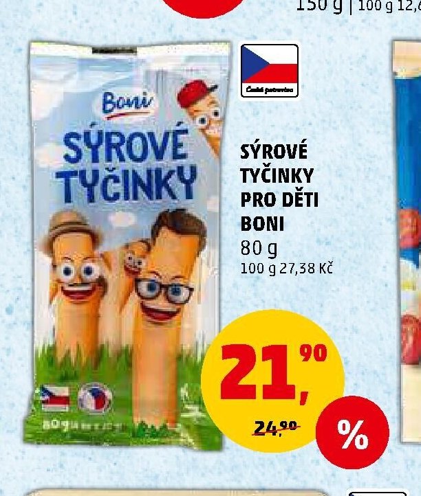 Sýrové tyčinky pro děti Boni