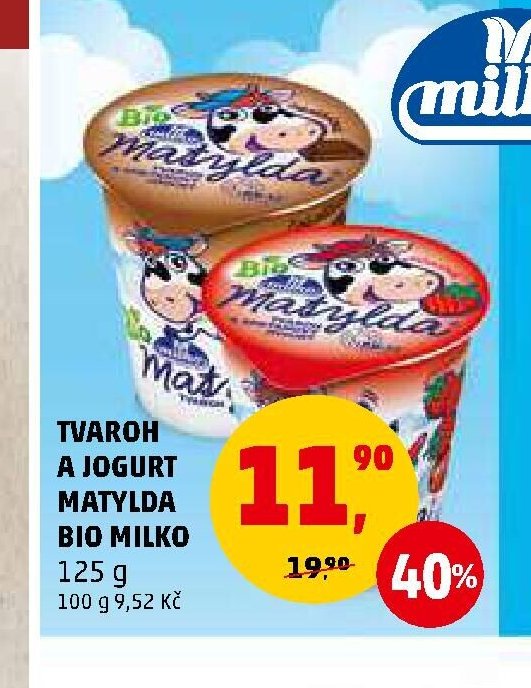 TVAROH A JOGURT MATYLDA BIO MILKO