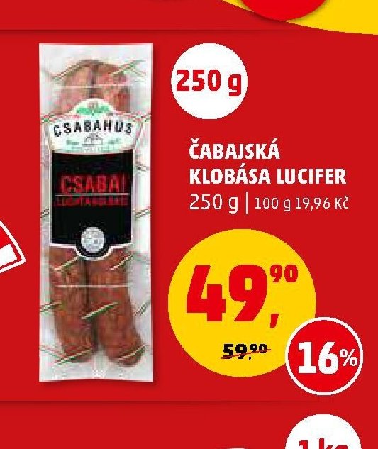 Čabajská klobása Lucifer