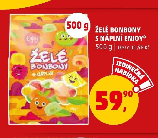 ŽELÉ BONBONY S NÁPLNÍ ENJOY