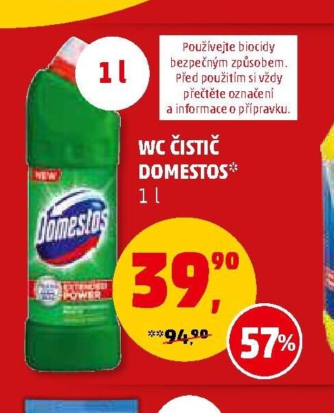 WC ČISTIČ DOMESTOS 1 l