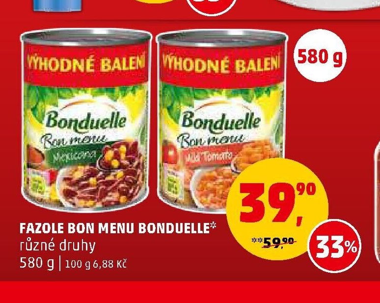 FAZOLE BON MENU BONDUELLE 580 g