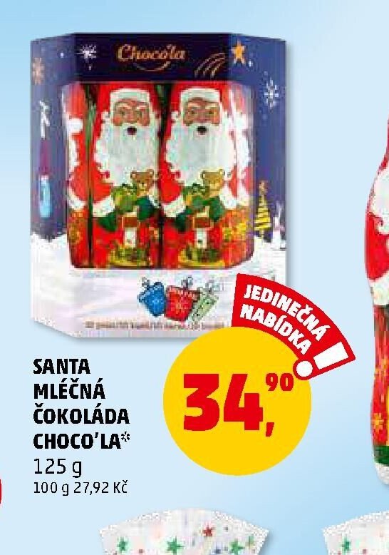 SANTA MLÉČNÁ ČOKOLÁDA CHOCO'LA