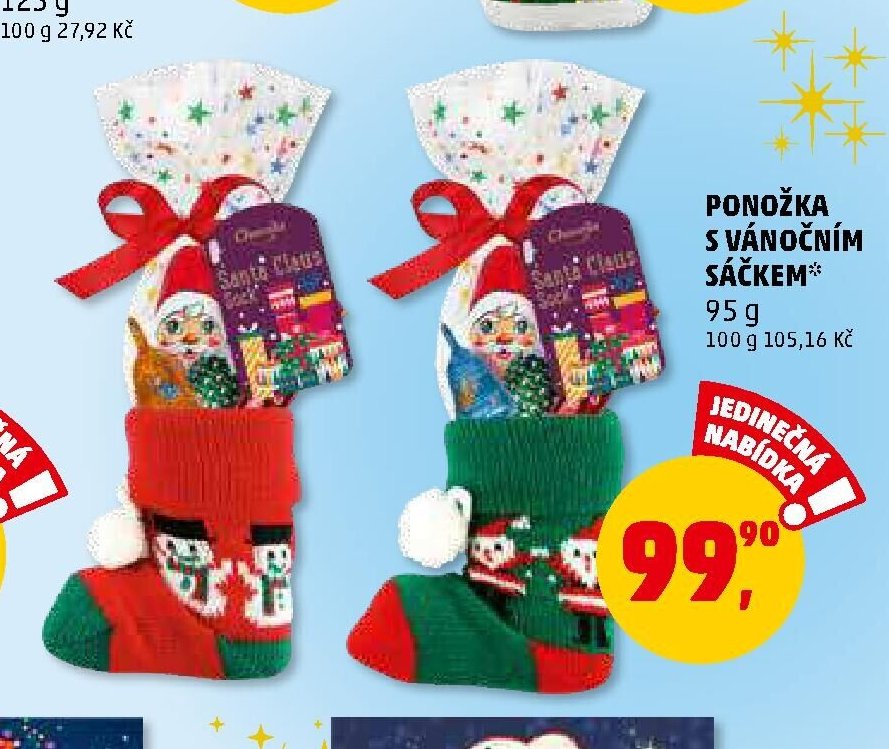 PONOŽKA S VÁNOČNÍM SÁČKEM