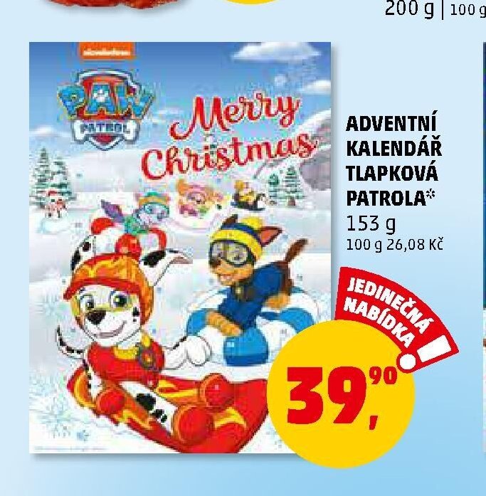 ADVENTNÍ KALENDÁŘ TLAPKOVÁ PATROLA