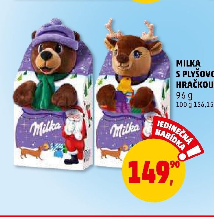 MILKA S PLYŠOVOU HRAČKOU