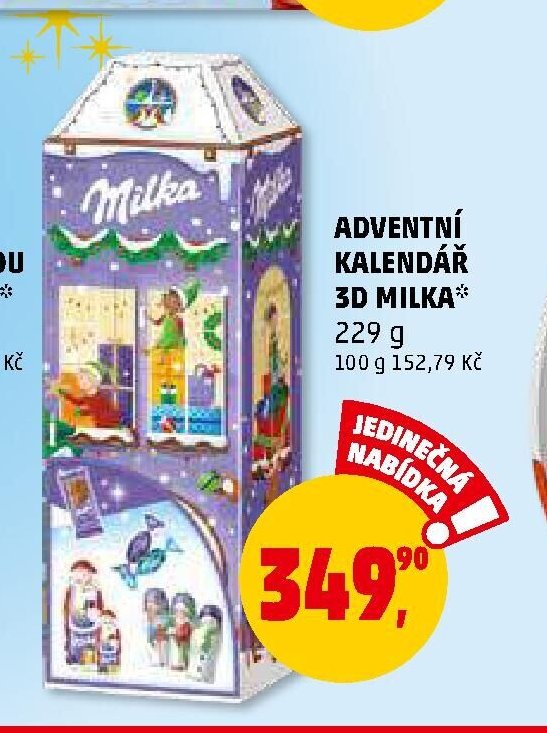 ADVENTNÍ KALENDÁŘ 3D MILKA